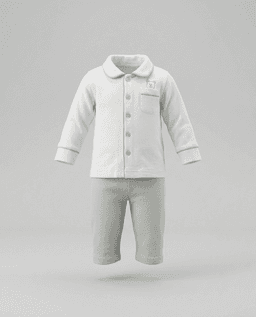 Textured Long Sleeves Pyjama Set
