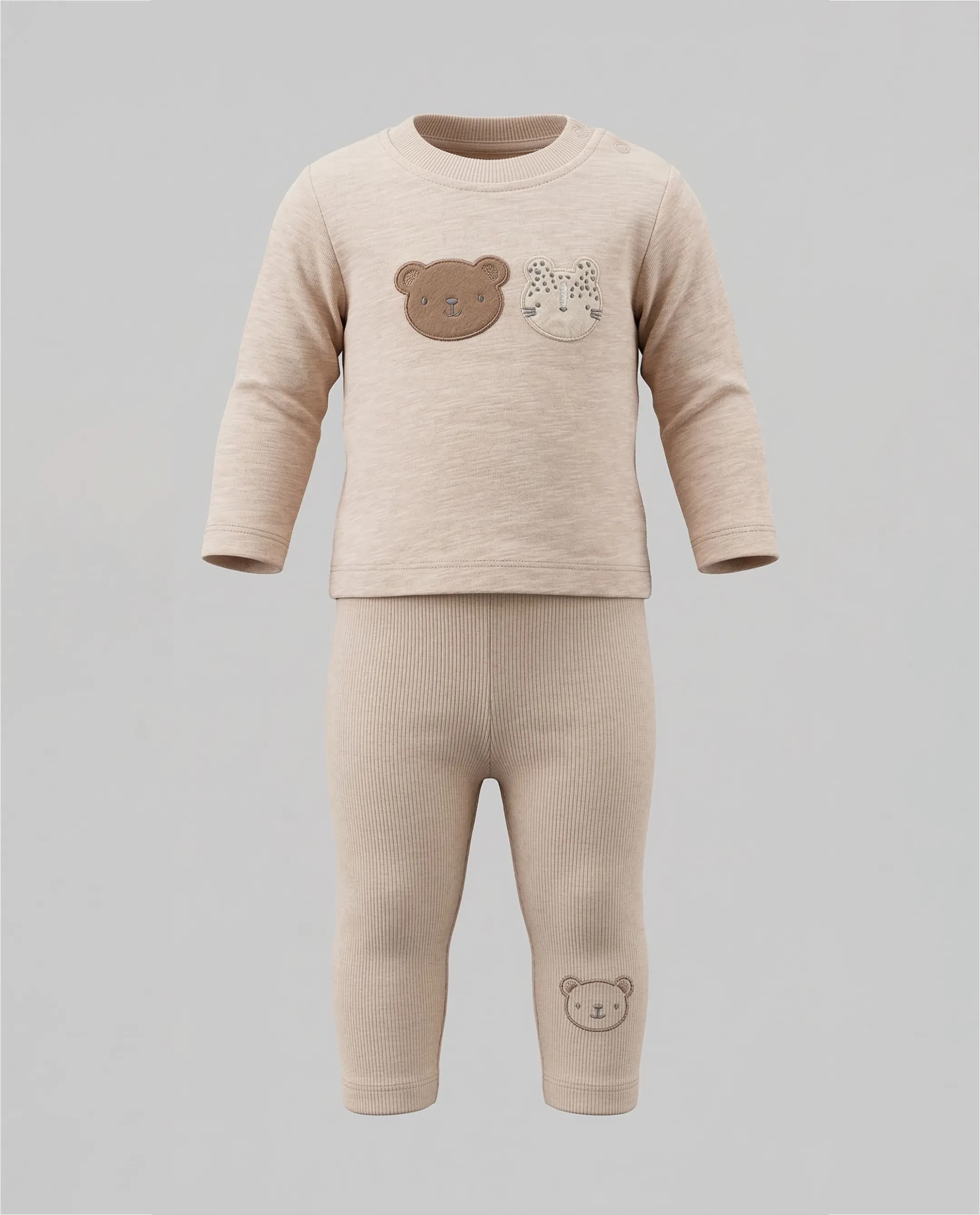 Appliqued Long Sleeves Pyjama Set thumbnail 8