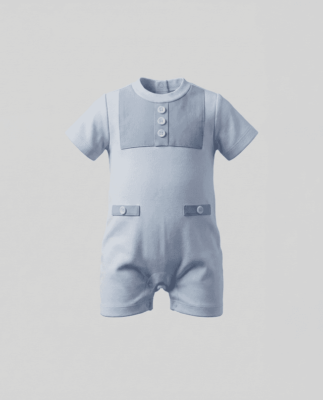 Color Block Short Sleeves Romper thumbnail 1