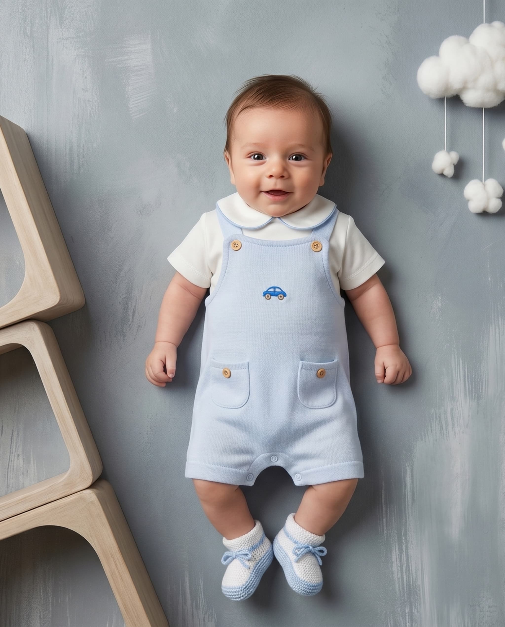 Short Sleeves Dungaree Set