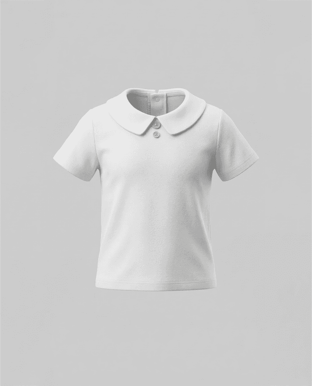 Solid Collared T-Shirt and Embroidered Dungaree Set thumbnail 5
