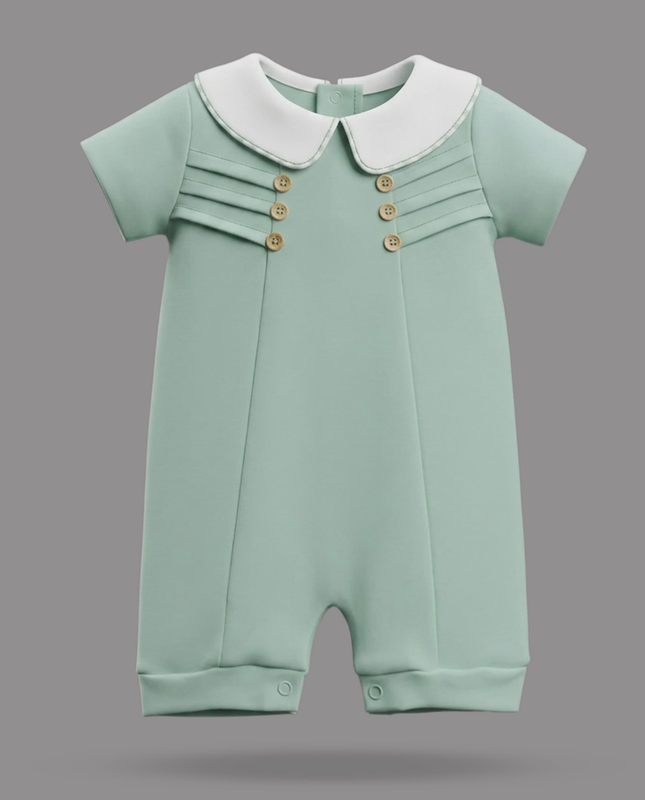 Short Sleeves Collar Romper thumbnail 3