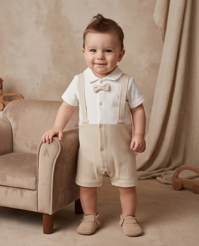 Short Sleeves Collar Romper thumbnail 1