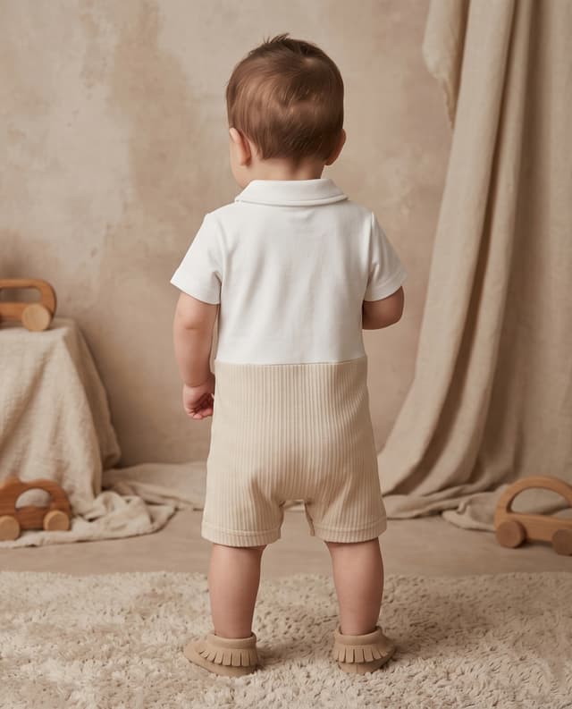 Short Sleeves Collar Romper thumbnail 2