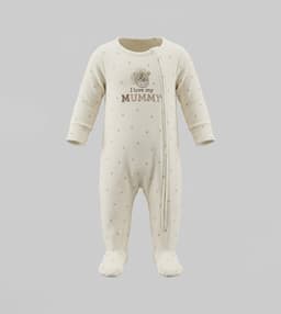 Printed Long Sleeves Footed Sleepsuit