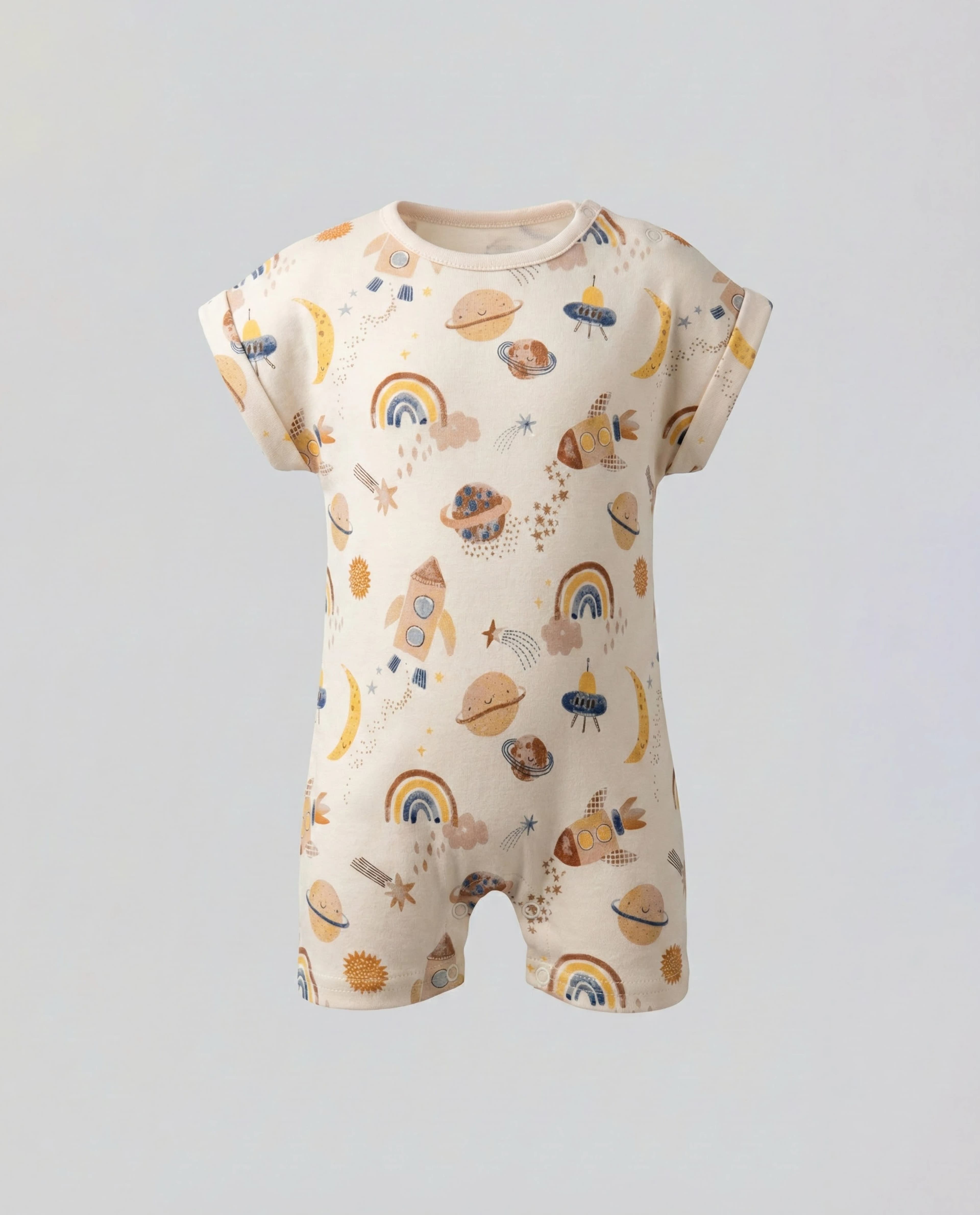 3-Pack Printed Short Sleeves Rompers