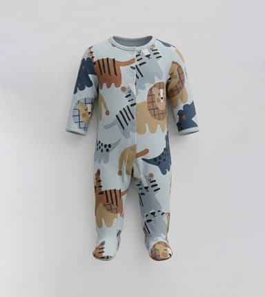 Pack of 3 Printed Footed Sleepsuits thumbnail 5