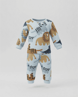 Printed Long Sleeves Pyjama Set