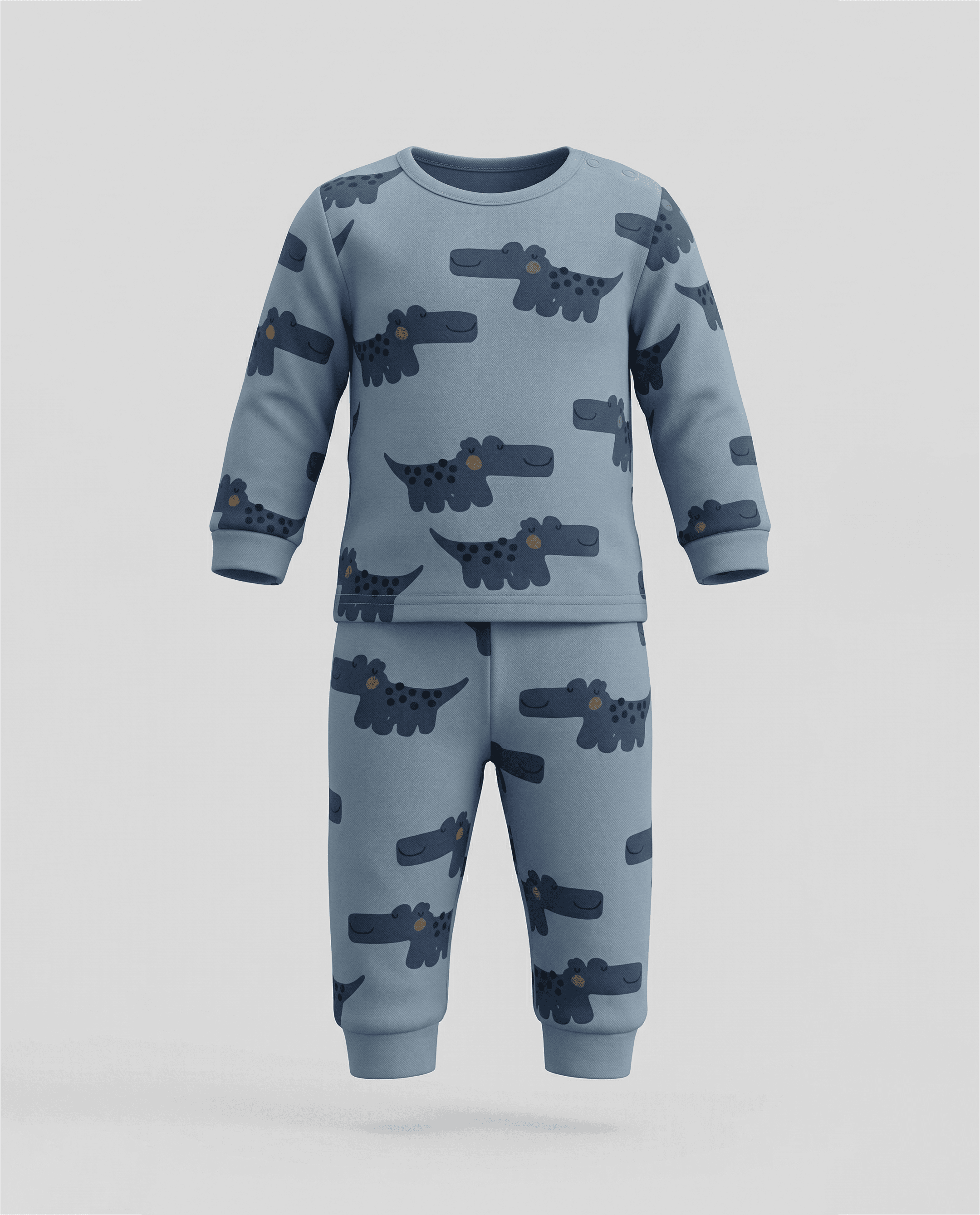 Printed Long Sleeves Pyjama Set