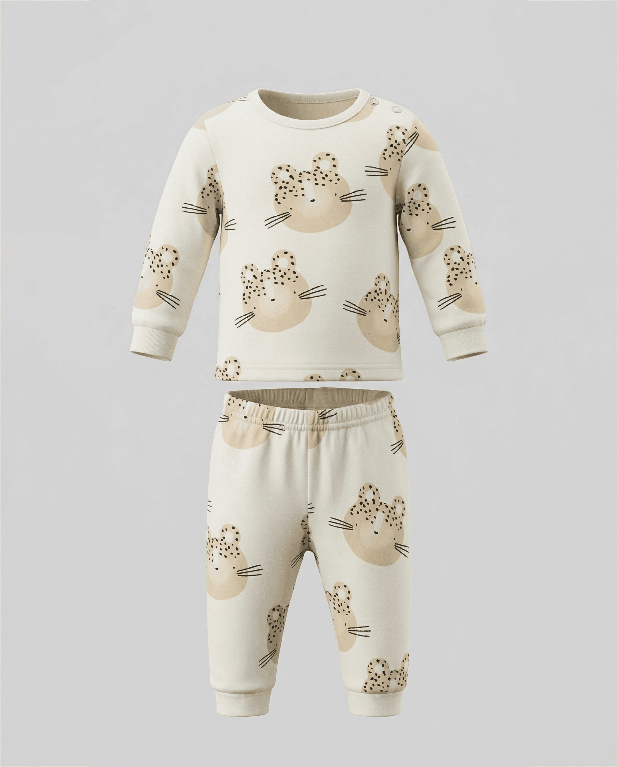 Printed Long Sleeves Pyjama Set