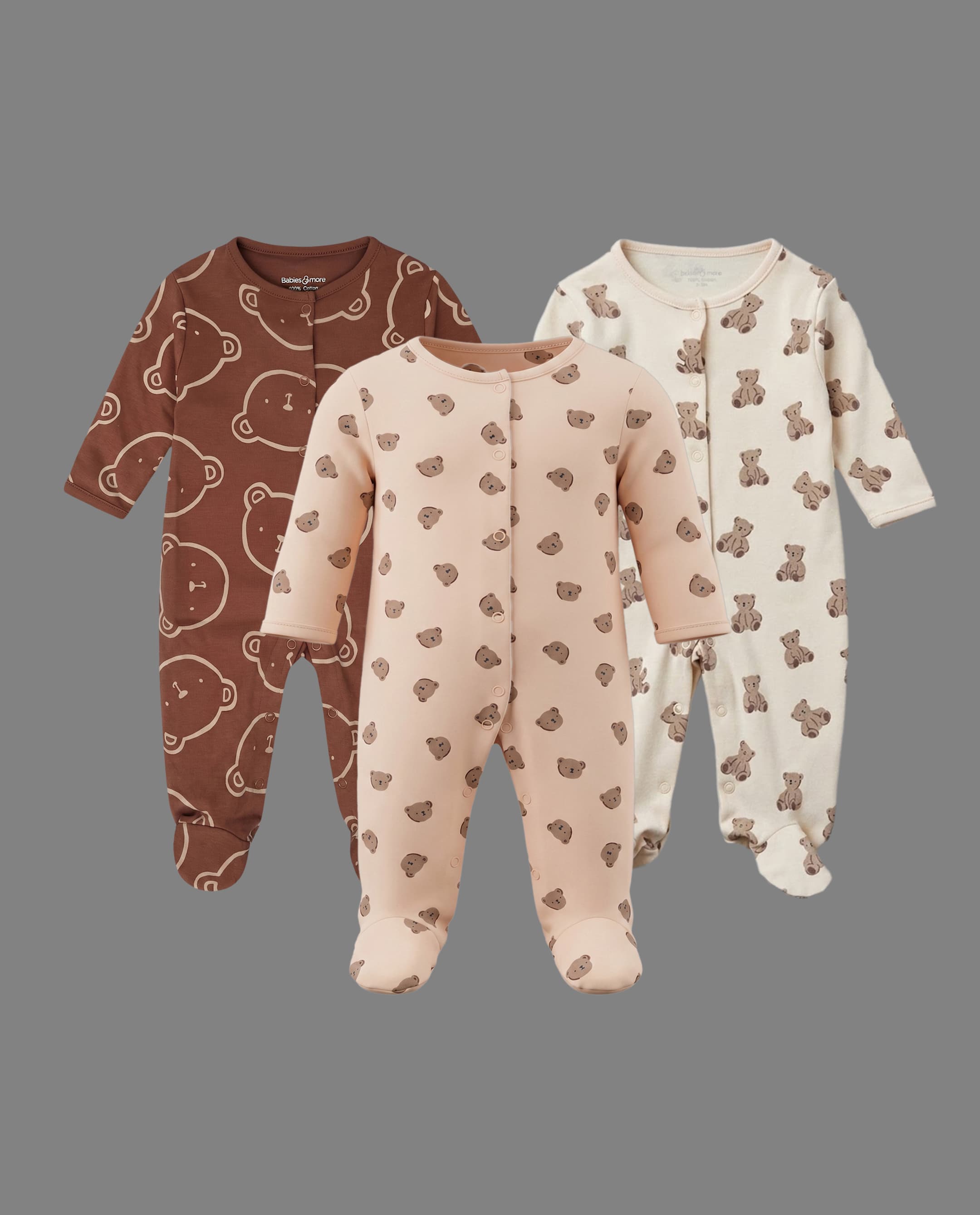 3 Pk Closefeet Sleepsuit