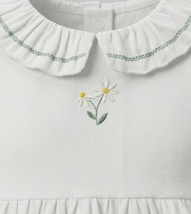 Embroidered Puff Sleeves Woven Co-Ord Set thumbnail 4