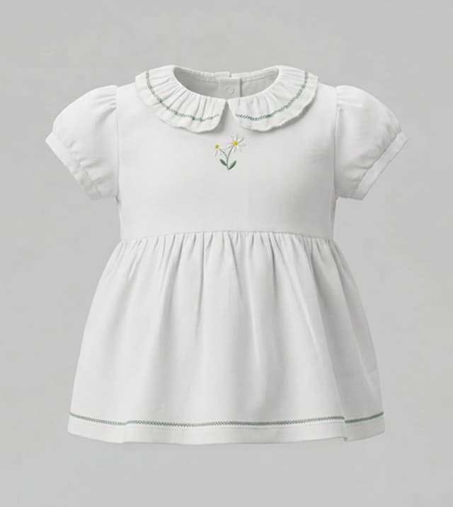 Embroidered Puff Sleeves Woven Co-Ord Set thumbnail 5