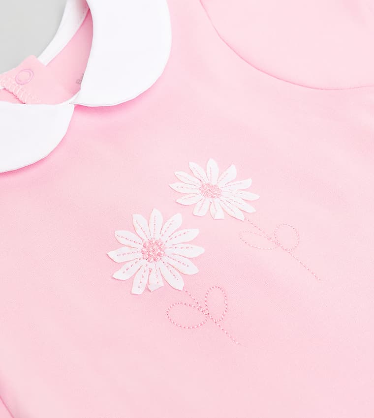 Embroidered Peter Pan Collar Mini Dress thumbnail 6