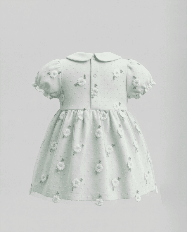 Embroidered Collared Fit and Flare Dress thumbnail 2