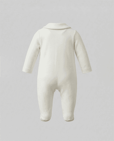 Embroidered Collared Footed Sleepsuit thumbnail 2