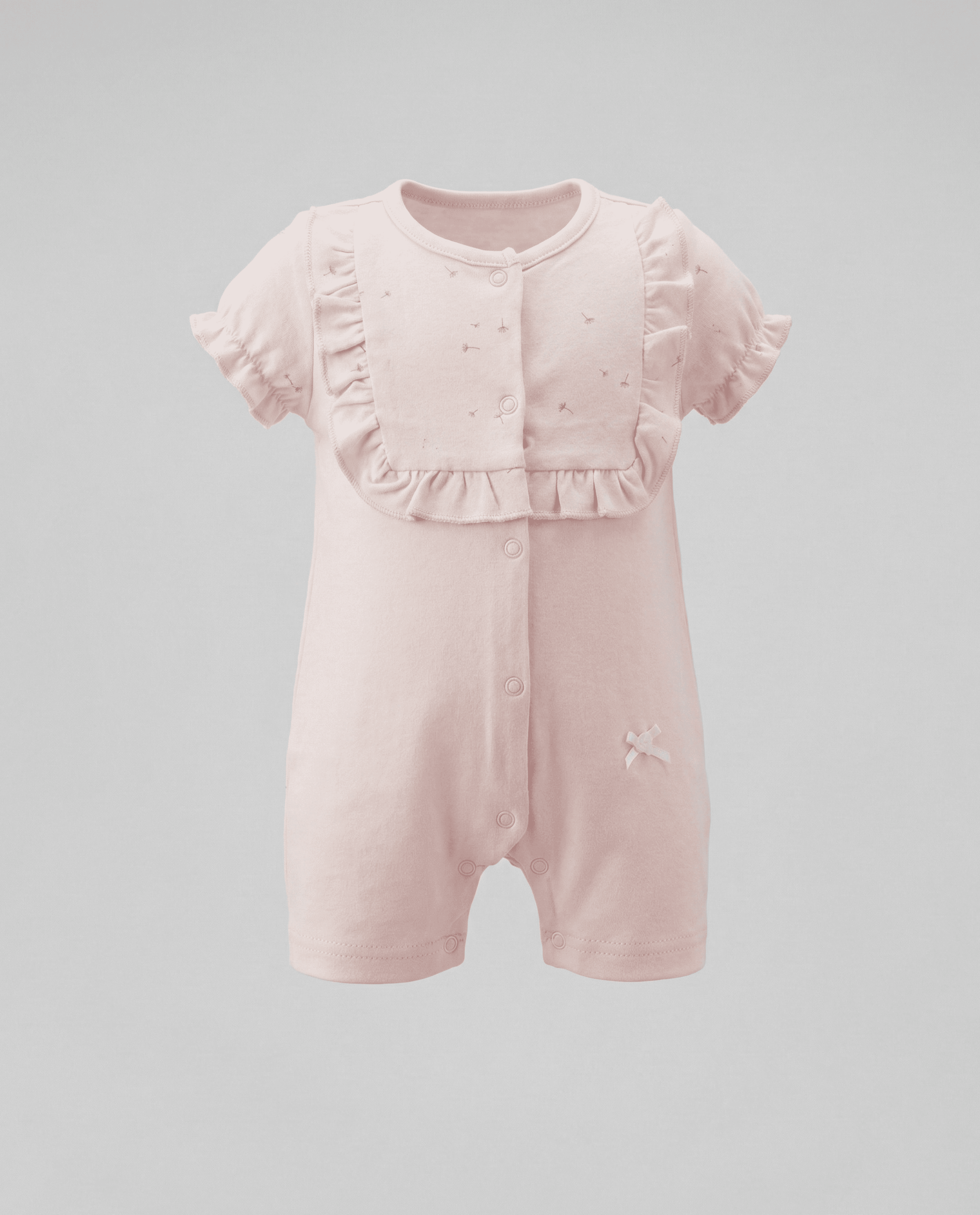 Printed Crew Neck Short Sleeves Romper
