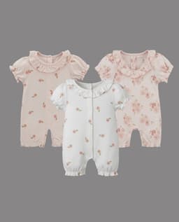 3 Pk Short Sleeves Romper