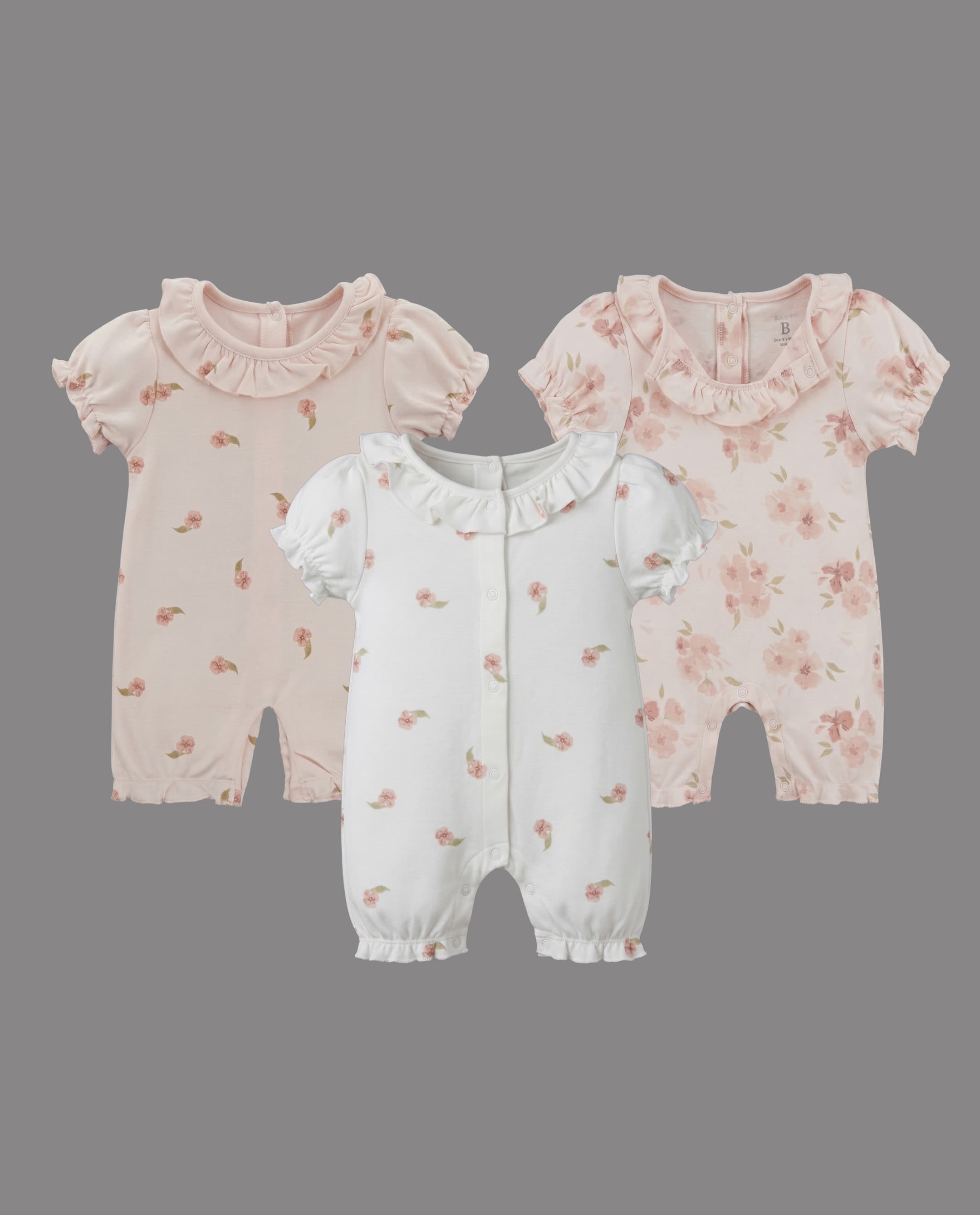 Babies & More 3Pk Short Sleeves Romper