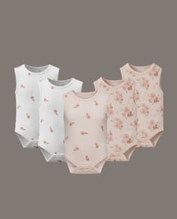 5 Pk Sleeveless Bodysuit
