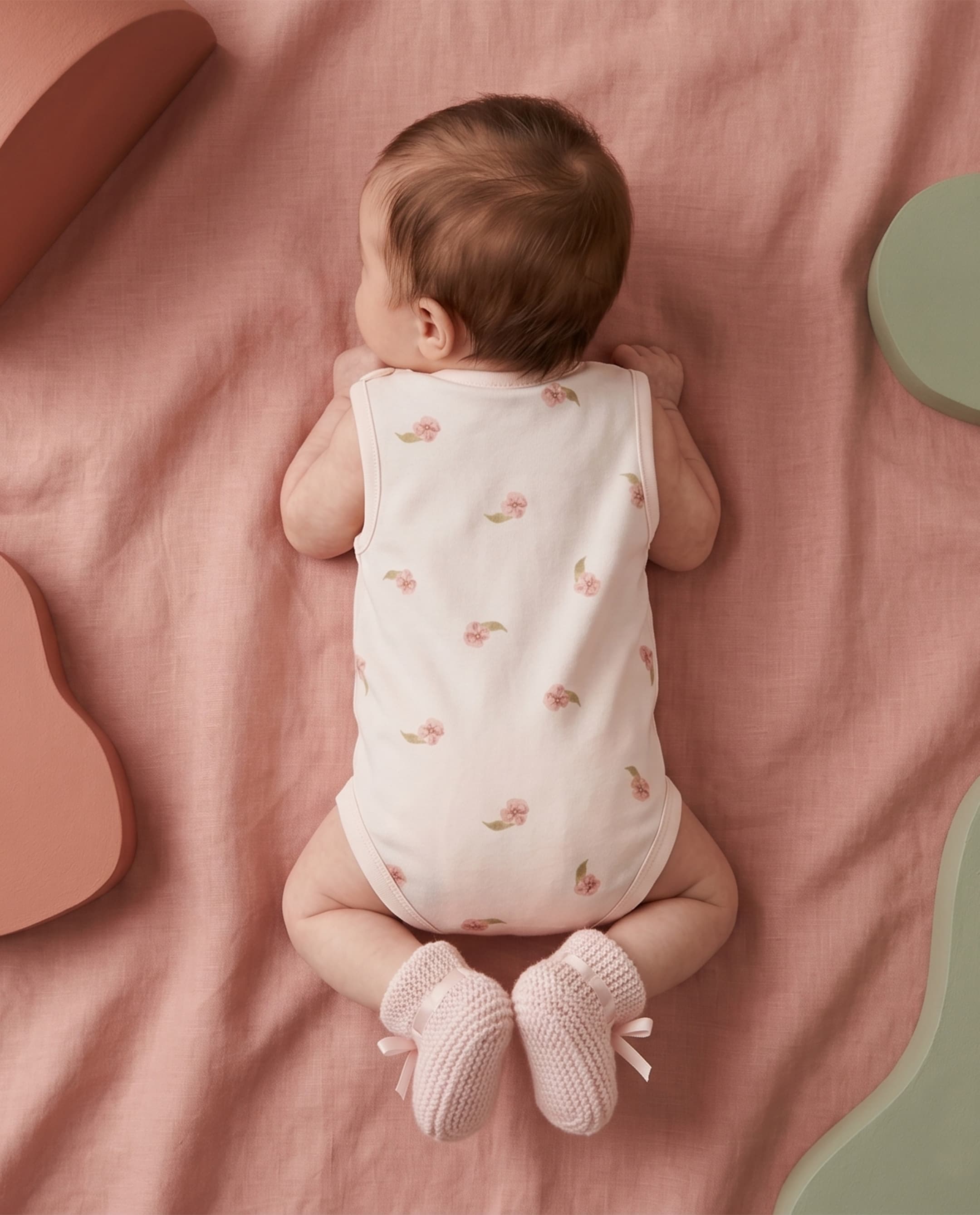 Babies & More 5 Pack Floral Print Sleeveless Bodysuits
