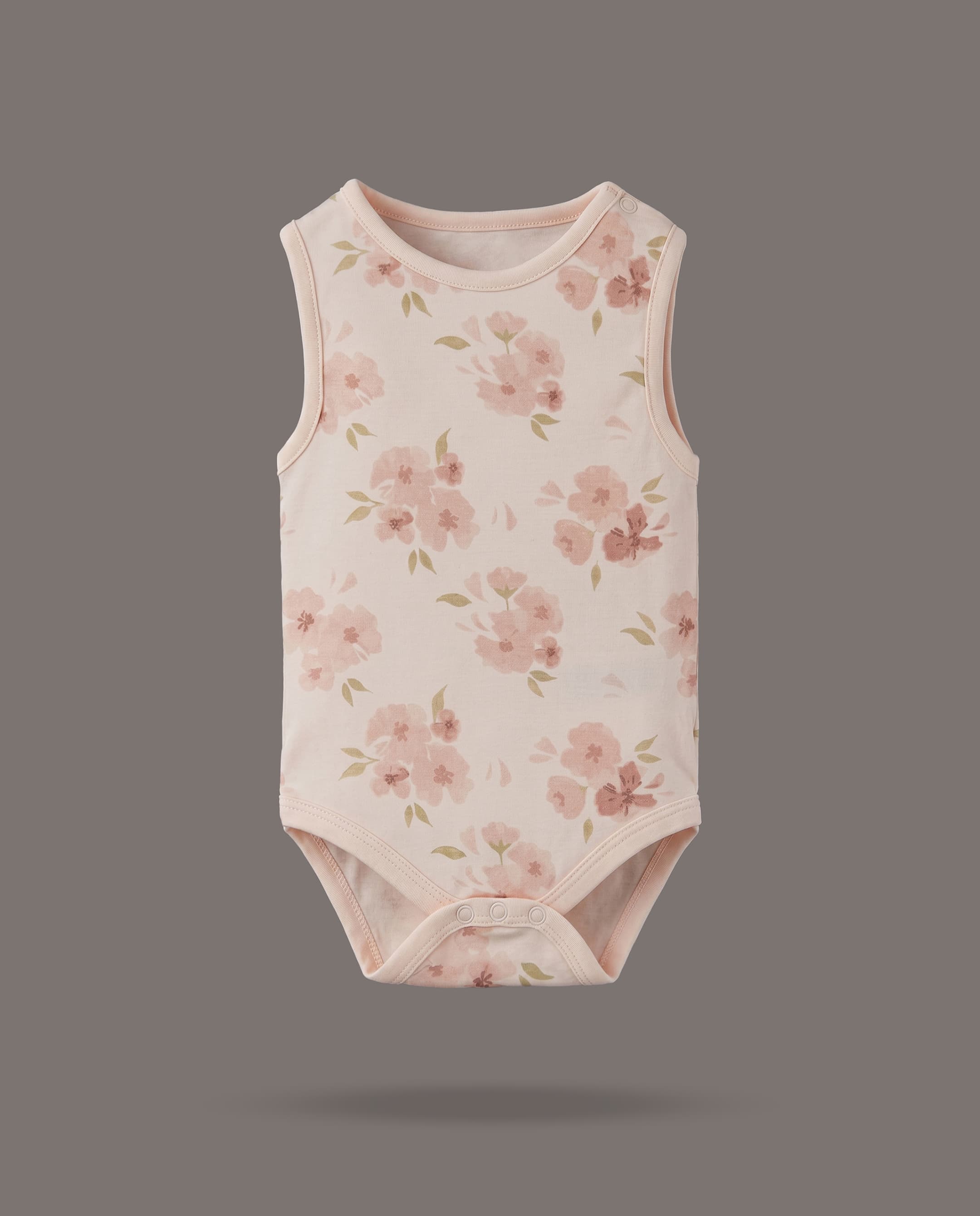 Babies & More 5 Pack Floral Print Sleeveless Bodysuits