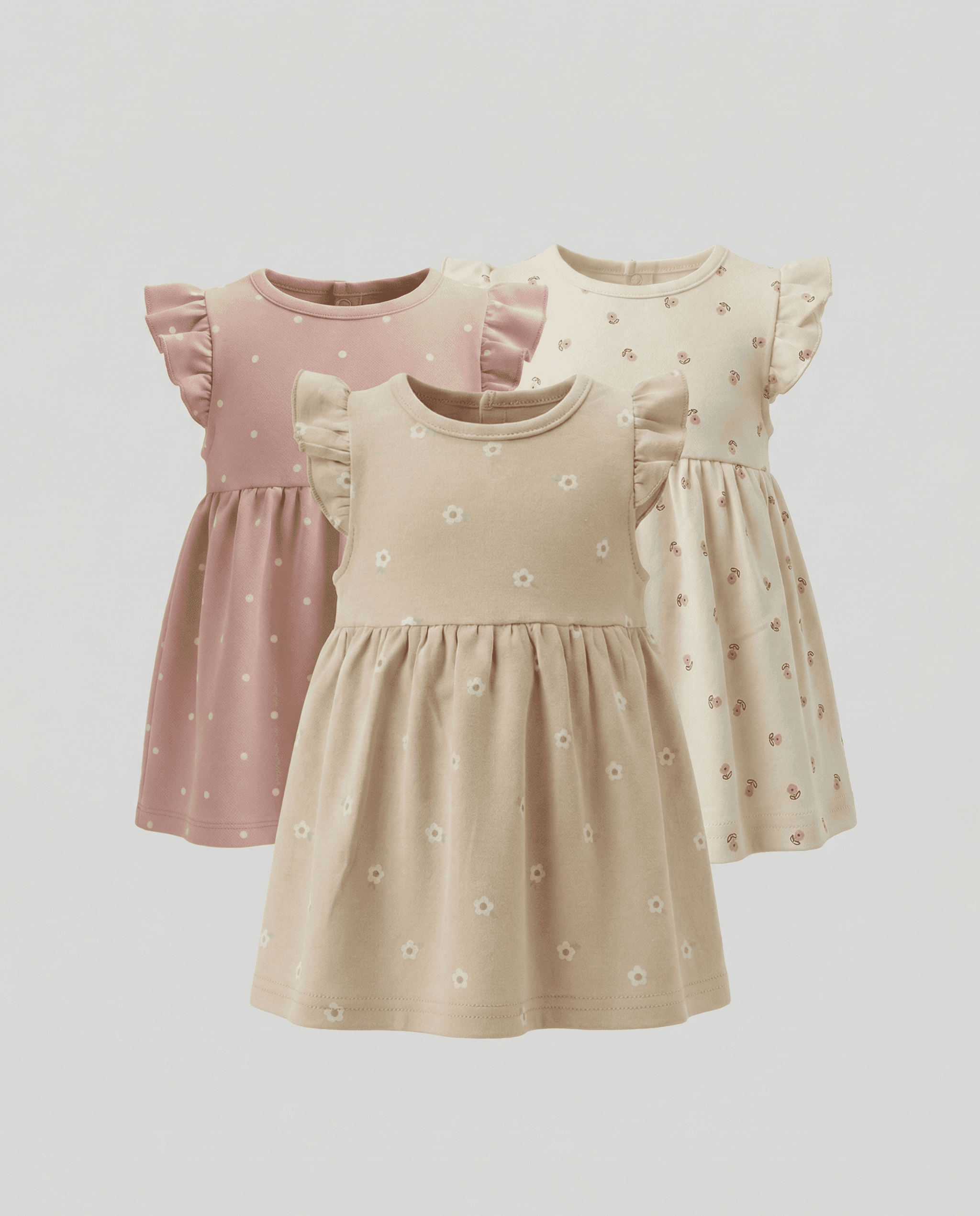 Pack of 3 Printed Short Sleeves Dress