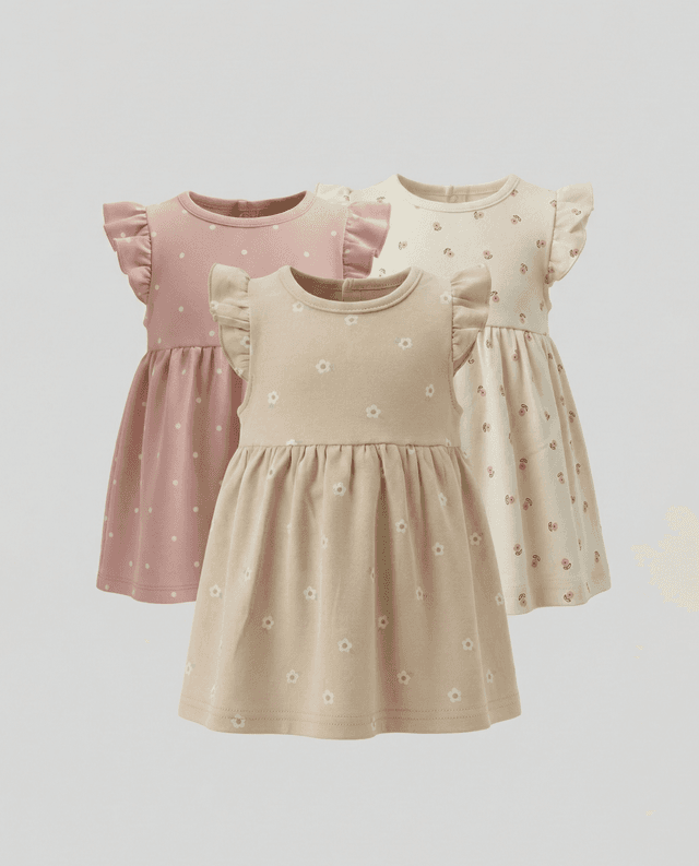 Pack of 3 Printed Short Sleeves Dress thumbnail 1