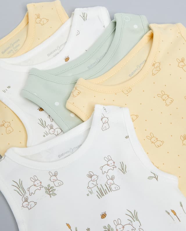 5 Pack Printed Sleeveless Bodysuits thumbnail 2