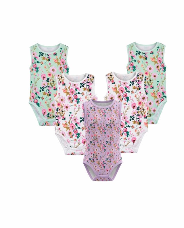 Multipack - 5Pk Sleeveless Bodysuit From Babies & more thumbnail 3