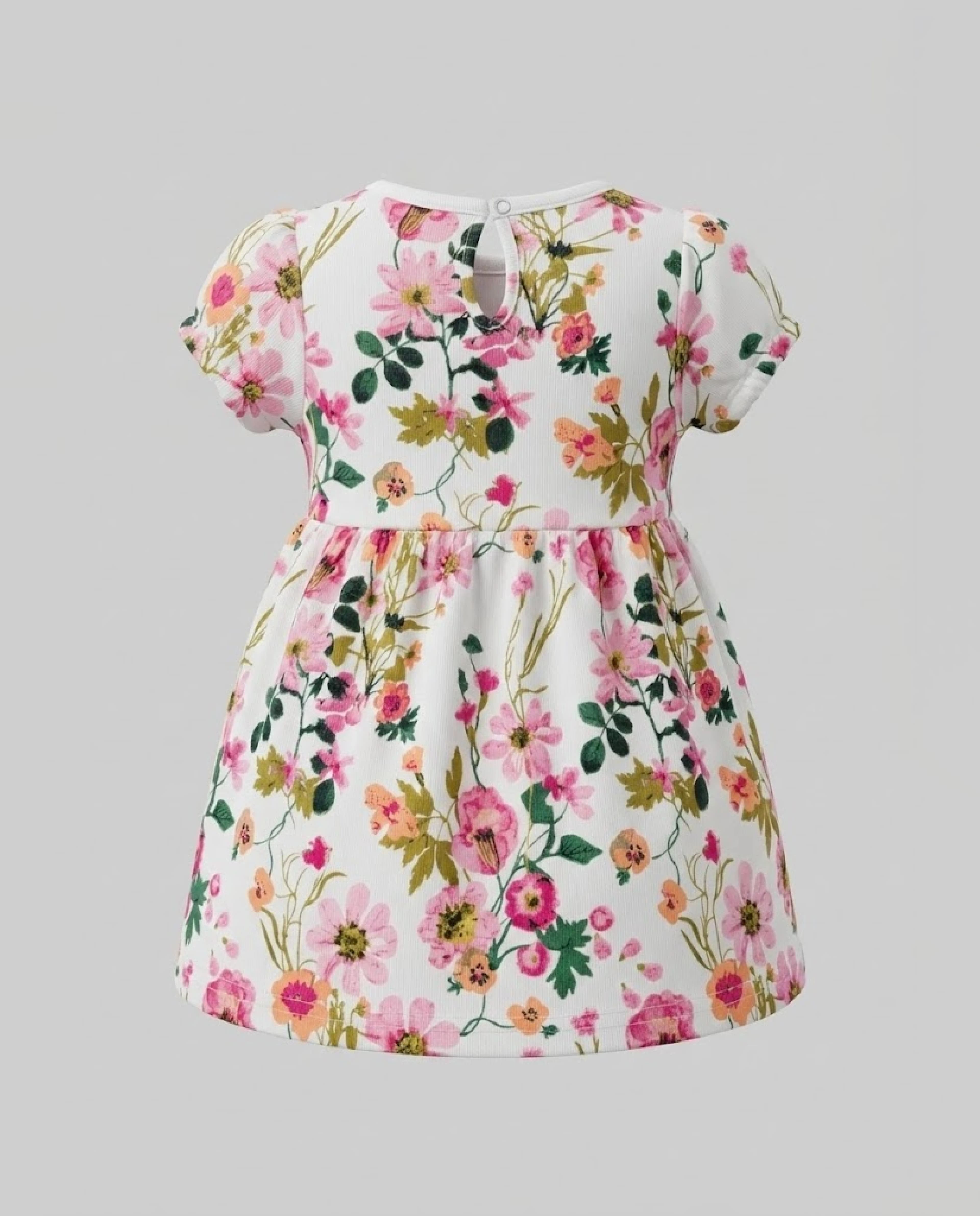 Babies and More 3-Pack Short Sleeves Dress - Green, Purple, White