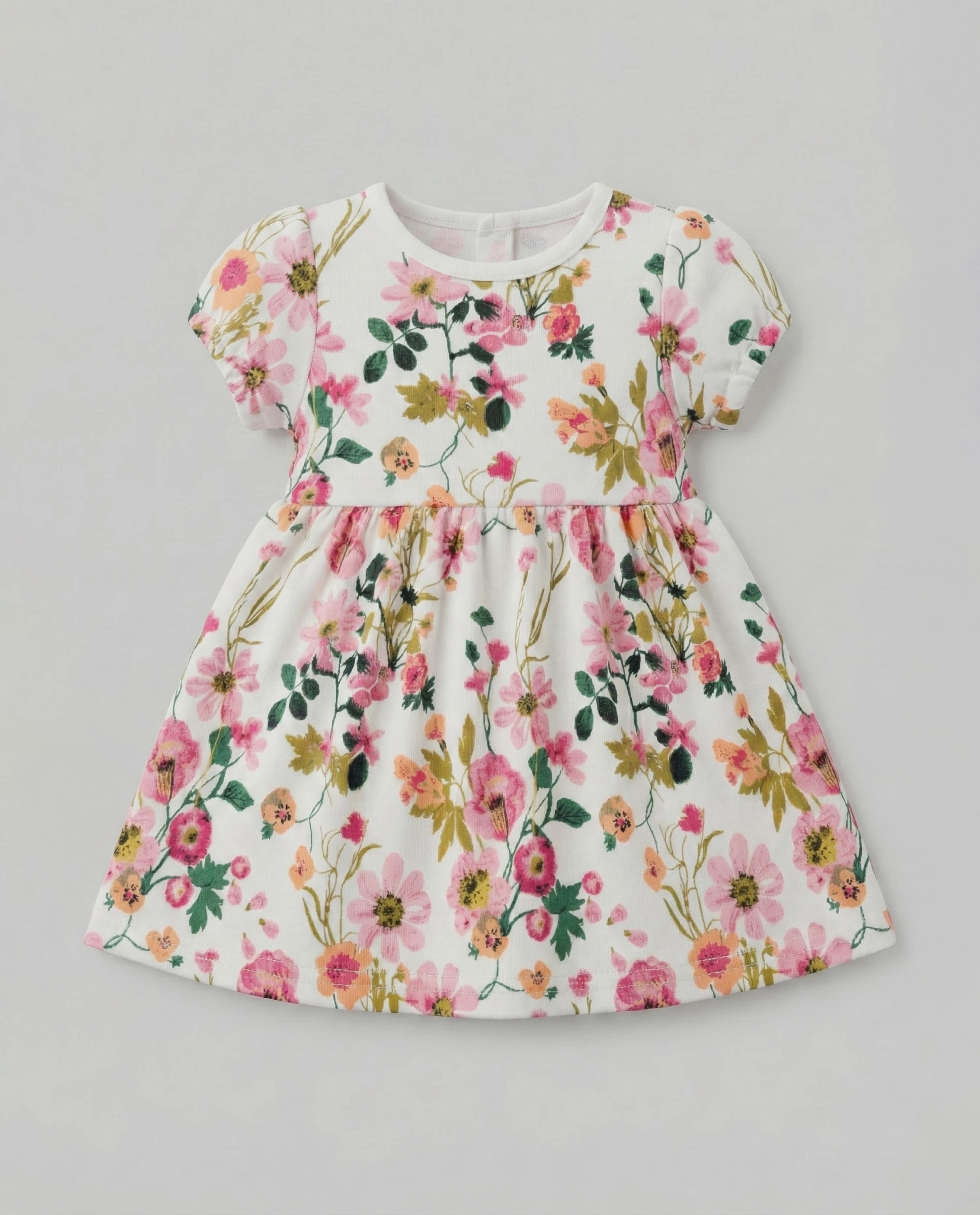 Babies and More 3-Pack Short Sleeves Dress - Green, Purple, White