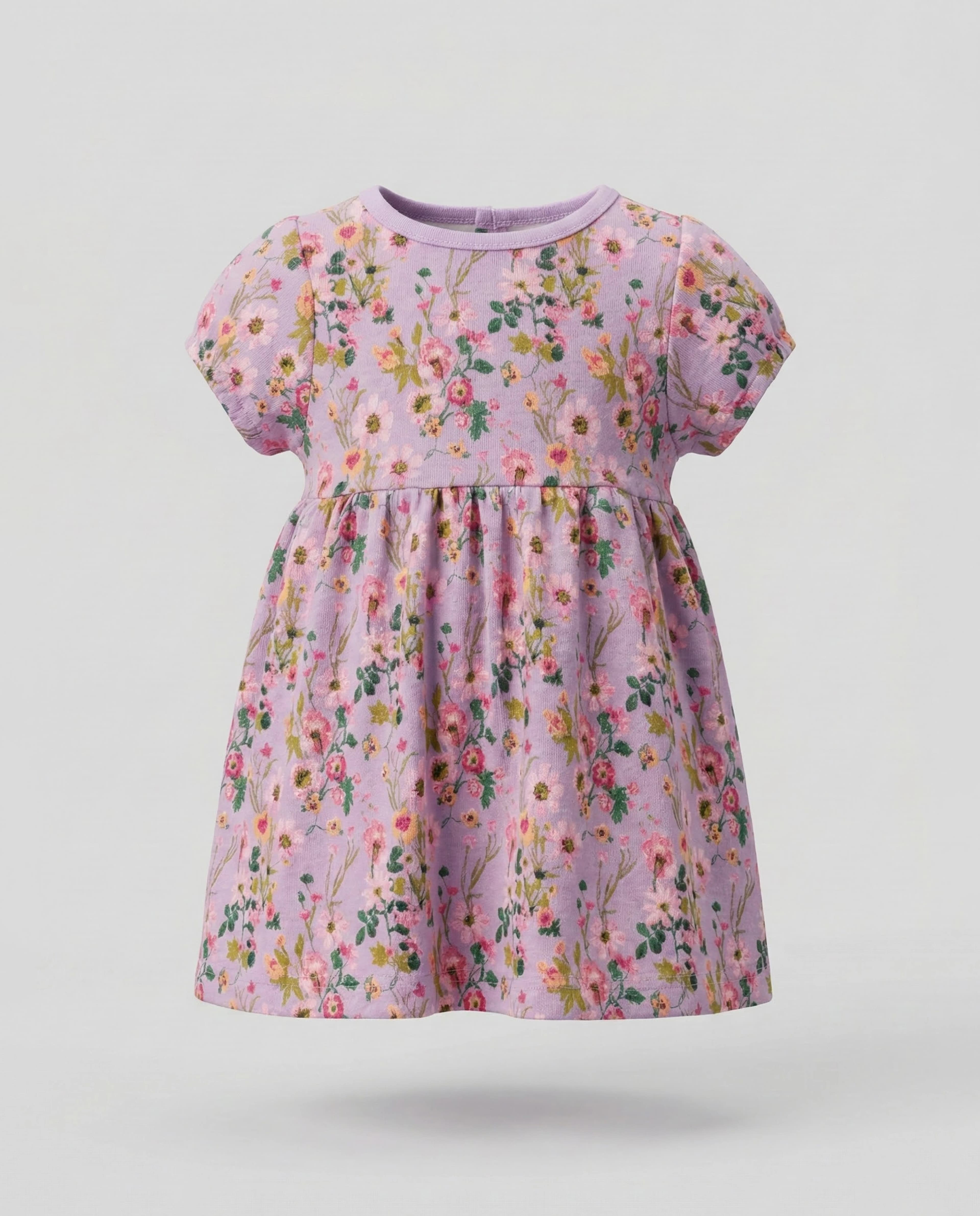 Babies and More 3-Pack Short Sleeves Dress - Green, Purple, White