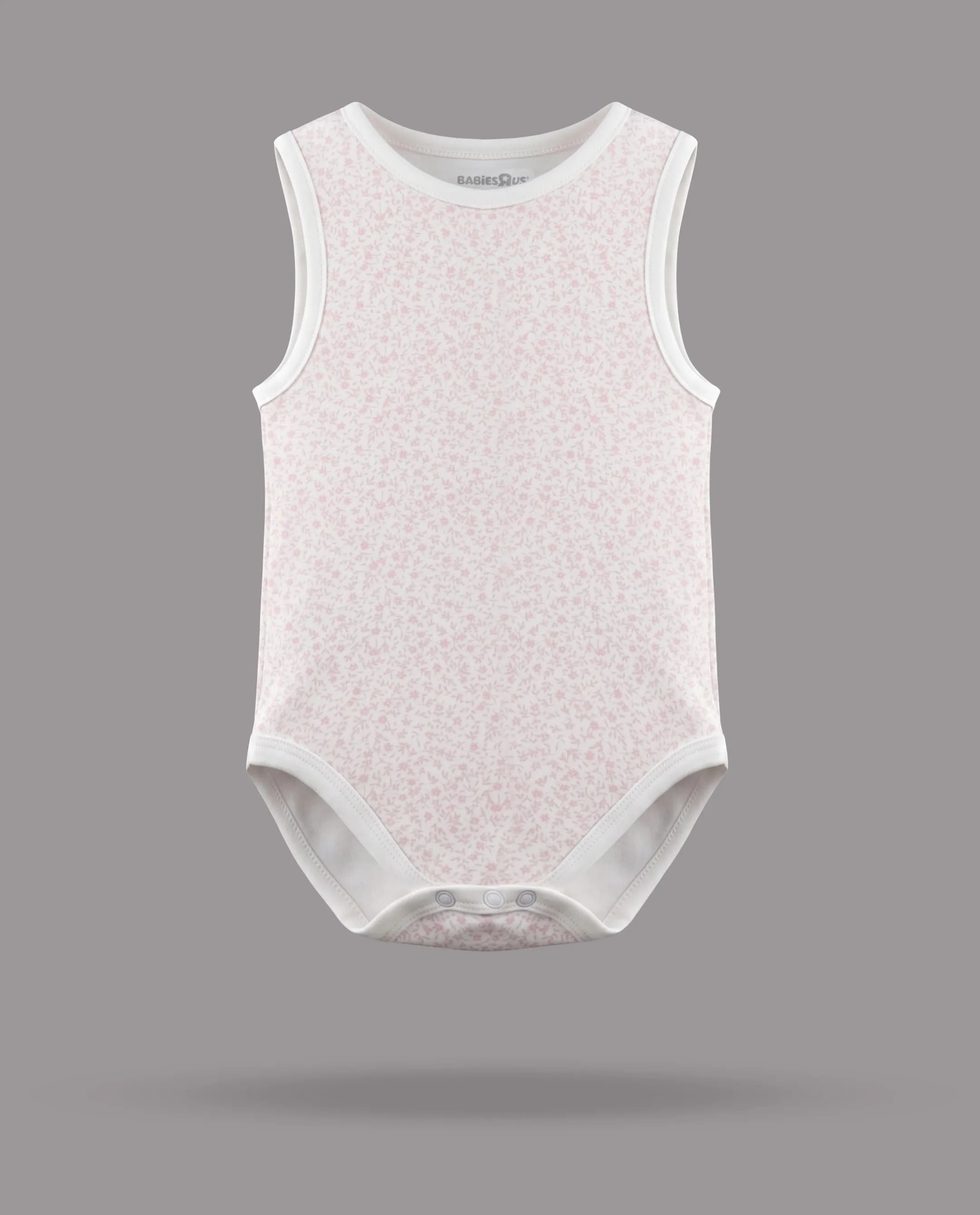 5 Pack Printed Sleeveless Bodysuits