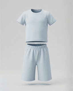 Solid Crew Neck Shorts Pyjama Set