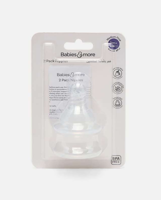 Babies & more 2 Pack Regular Neck Nipple Medium Flow thumbnail 3