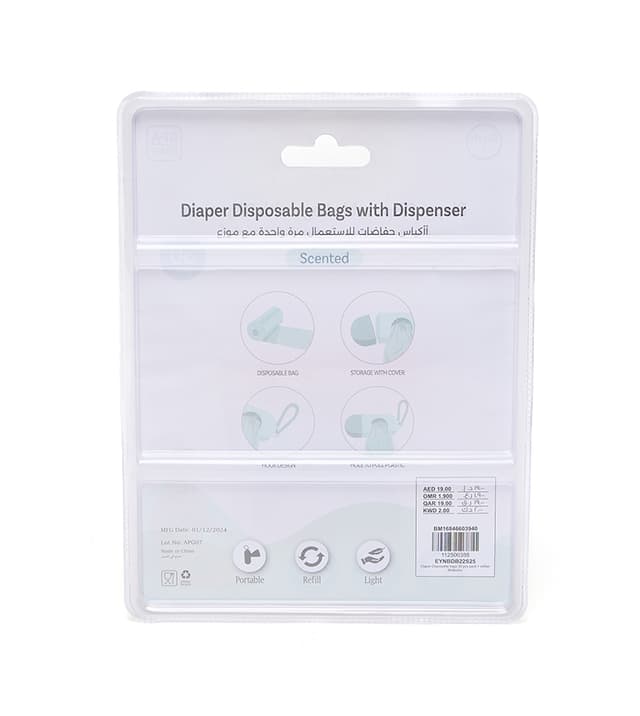 Diaper Disposable Bags 30 Pcs Pack + Refiller thumbnail 2
