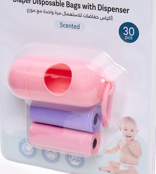 Diaper Disposable Bags 30 Pcs Pack + Refiller thumbnail 5