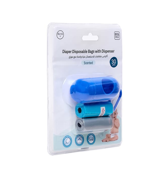 Diaper Disposable Bags 30 Pcs Pack + Refiller thumbnail 3