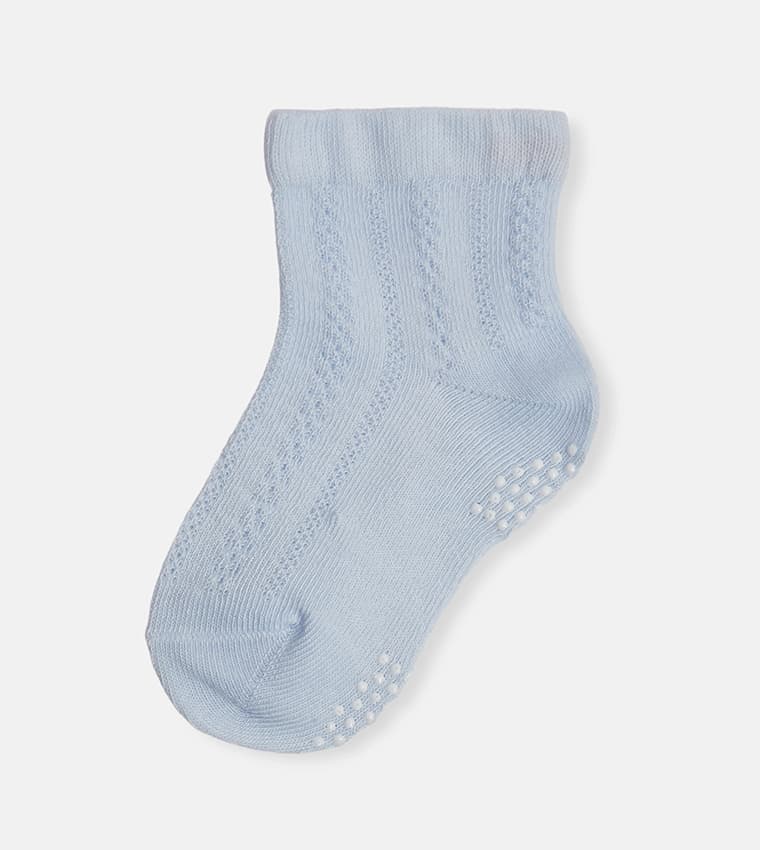 Babies & More Infant Non - Slip Turn - Up Socks - 3 - Pack thumbnail 3