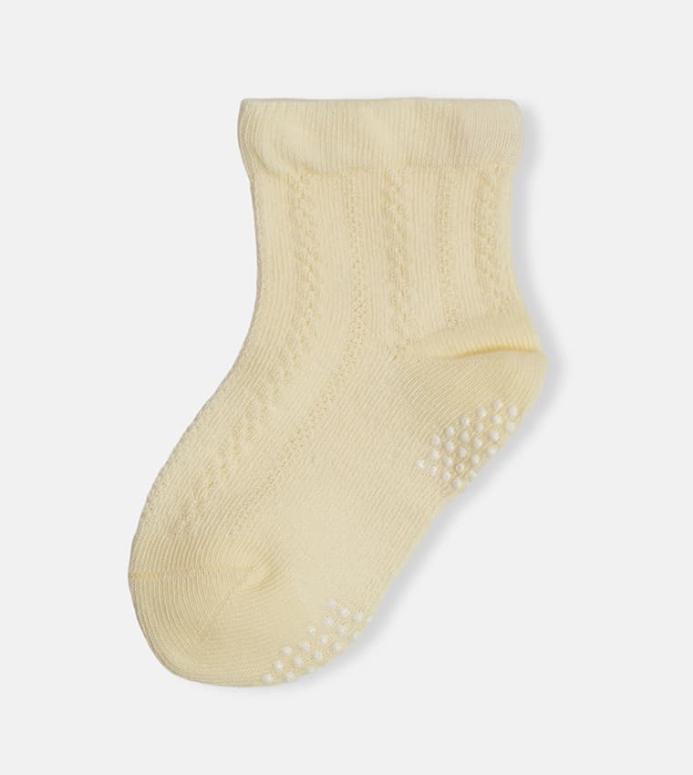 Babies & More Infant Non - Slip Turn - Up Socks - 3 - Pack thumbnail 4