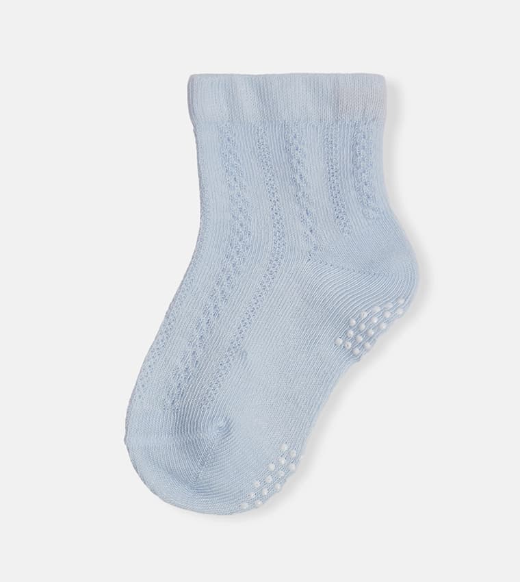 Babies & More Infant Non - Slip Turn - Up Socks - 3 - Pack thumbnail 5