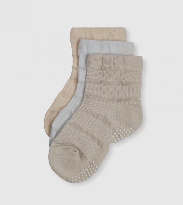 Babies & more Infant Non-Slip Turn-Up Socks – 3-Pack