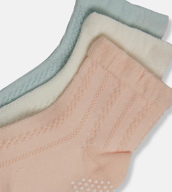 Babies & more Infant Non-Slip Turn-Up Socks – 3-Pack