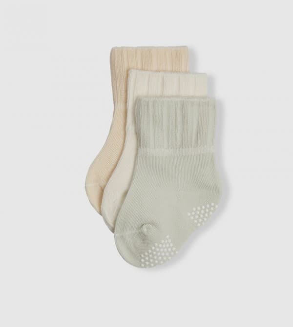 Babies & more Infant Non-Slip Turn-Up Socks – 3-Pack