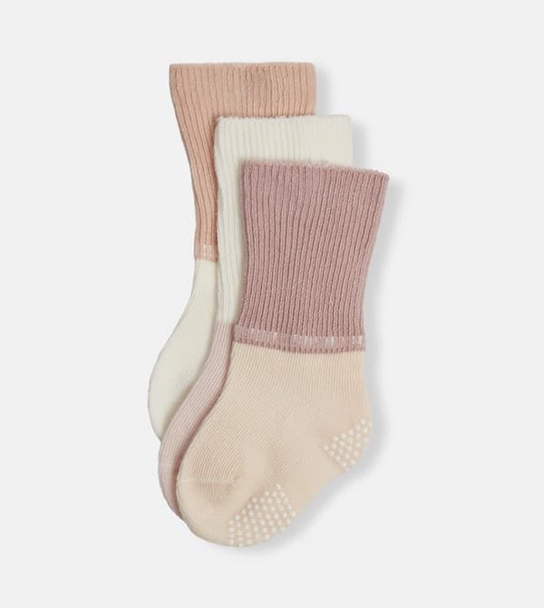 Babies & more Infant Non-Slip Turn-Up Socks – 3-Pack