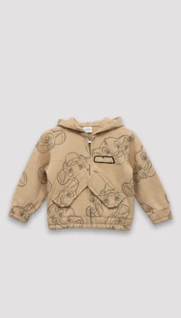 Printed Long Sleeves Hooded Jacket