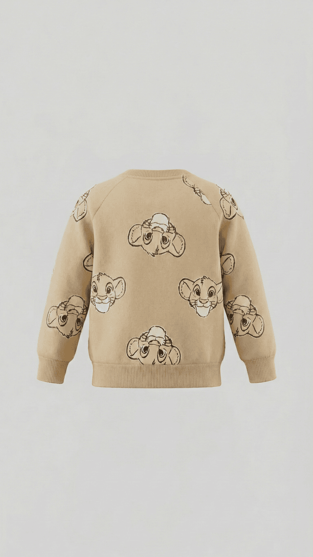 Casual Cotton Simba Print Crew Neck Top & Shorts thumbnail 3