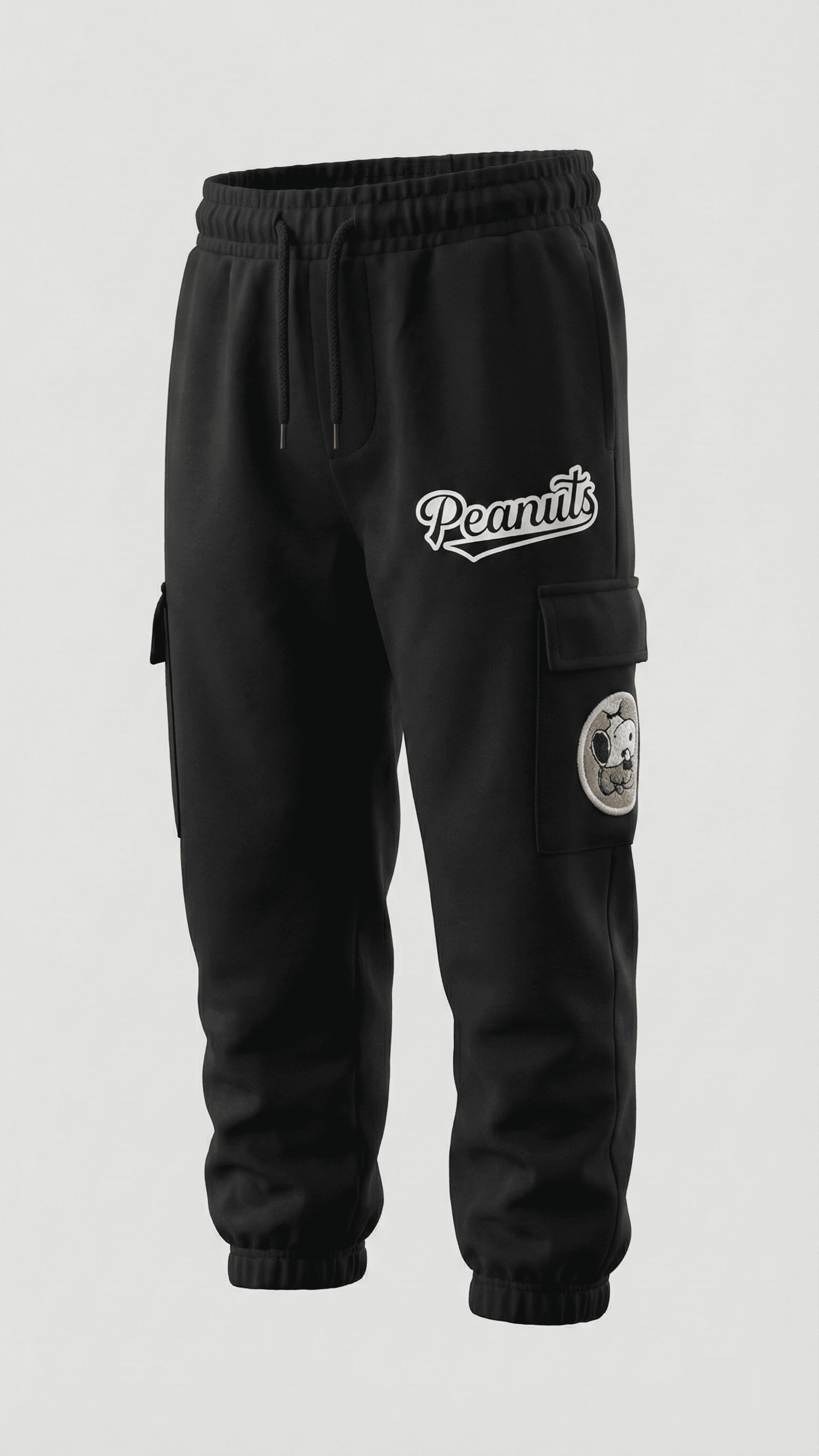 Snoopy 100% Cotton Printed Regular Fit Joggers with Drawstring Waist