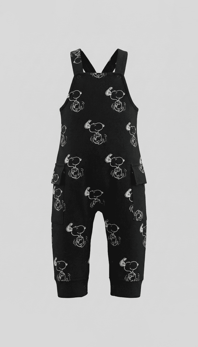 Snoopy 100% Cotton Print Sleeveless Dungarees thumbnail 3
